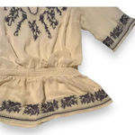 Twenty One Faith  Peasant Blouses Gathered‎ Waist Semi Sheer Embroidered Size 1X Photo 1