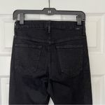 MOTHER High Waisted Looker Ankle Fray Guilty Flash black jeans size 27 Photo 3