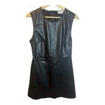 We Wore What Muscle Tank Vegan Leather Black Mini Dress Large Black Fit And Flare Photo 2