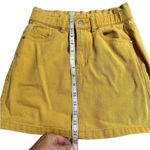 Newbury Kustom  Denim Jean Short Mini Skirt Size Small Mustard Yellow Fall Photo 5