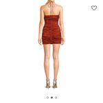 Orielle Ruched Mini Bodycon Dress Brown Size M Photo 1
