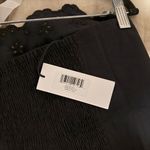 frankie's bikinis  Black Strapless Top with Floral Accents Photo 4