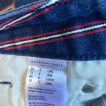 American Eagle Blue Jean Skirt Red and White Striped size 8 Long Photo 5