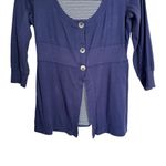 Style & Co Women’s Sz S 90s /Y2K Faux Striped Top & Sweater Babydoll 3/4 Sleeve Photo 1