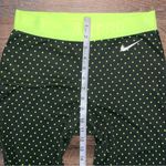 Nike Pro Neon Yellow & Black Polka Dot Training Leggings Tights Women's Medium Photo 6