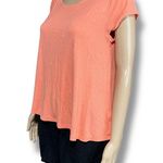 Jennifer Lopez Womens T Shirt Top Orange with Gold Accents Short Sleeve Small Photo 4