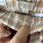 Loft Ann Taylor Cream Light Brown Stretchy Waist Tapered Trouser Pants Women XS Photo 3