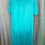 nightgown satin teal vintage Blue Size XL Photo 3