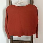 Vila Milano Orange Brown Rayon Boat Neck Sweater / Size S-XS Photo 3