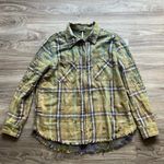 Free People Deconstructed Flannel Plaid Jacket Photo 3