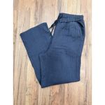 Quince Organic Cotton Gauze Wide Leg Pants Navy Size Small NWT Lightweight Photo 3