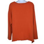 Free People Free‎ People Beach Womens Orange Rust Knot Front Long Sleeve Oversized Top Small Photo 4