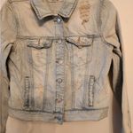 Refuge  Distressed Denim cropped jacket size womens small Photo 2
