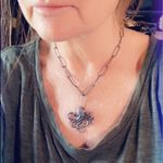 Handmade Octopus Paper Link Pewter Link Chain Necklace Photo 5