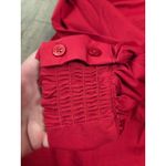 Chico's  Dark Solid Red Button Front Long Sleeve Blouse Shirt Size 3 - XL 16/18 Photo 5