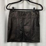 Danier Black Leather Mini Skirt Sz.8 NWT Photo 0
