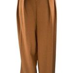 7th Avenue Women's Brown Pleated High Waisted Wide Leg Trousers Dress Pants Sz L Size L Photo 0