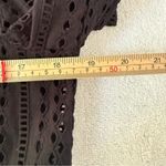 Madewell Black Eyelet Mockneck Ruffle Long Sleeve Blouse Top Size S Photo 4