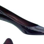 Donald Pliner Black Patent Leather Shoe New Peep Toe Pump Flexible Sole $250 Size 8 Photo 1