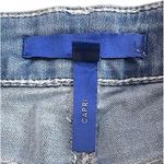 Apt. 9 Womens Blue Denim Mid Rise Cropped Capris Rhinestone Glam Size 14 Photo 7