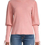 Free People Tasha Puff Sleeve Thermal Top Sz XS Photo 0