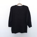 VTG Innovation Sport Womens Sweater Sz S Black Floral Embroidered Boho Artsy 90s Photo 4