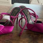EXPRESS  Wild Orchid Embellished Bow high heels Photo 3