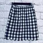 J.Crew Checkered Scalloped Skirt Photo 0