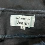 Reformation  + Net Sustain Kate Open-back Organic Denim Mini Dress Black Size 2 Photo 5