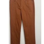 Isabel Marant  Lirokae Herringbone High Rise Pleated Jeans Terracotta FR 36 US 4 Photo 4