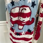 Eagle's Eye Novelty Sweater Vest Election Vote Political GOP Small Red Photo 5