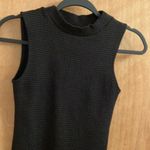 H&M Black textured sleeveless mock neck cropped top woman’s size xtra small Photo 2