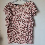 Lafayette 148  NewYork Animal Print Ruffle Blouse Size XXL Photo 1