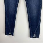 Kancan Womens Dark Wash Skinny Crossover Split Hem Jeans Sz 27 Blue Photo 6