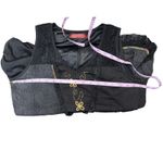 Vintage Syle Camisa Dress S/M Y2K Embroidered Whimsigoth Fairygoth 3D Floral Black Photo 11