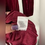Naked Wardrobe Maroon Burgundy Velvet Long Sleeve Mini Dress Small Photo 7