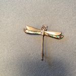 Dragonfly‎ Lapel Pin Jewelry, Silver & Abalone Brooch Photo 1