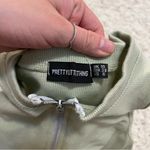 Pretty Little Thing  mint zipper bodycon dress size 6 Photo 2