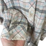 Rails  Brady Button Up Shirt Gauzy Slouchy Sky Haze Plaid Pastel Long Sleeve Sz M Photo 7