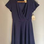 Altar'd State New with tags Altar’d State Navy V Neck Short Sleeve Dress Size Small Photo 0