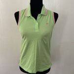 Lilly Pulitzer  Neon Green Pink Island Polo EUC Photo 3