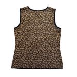 Misook Exclusively Leopard Print Brown Tan Knit Shell Tank Top Small Photo 1