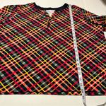 kim rogers Womens Size 2X XXL Multicolored Plaid Cotton Top Shirt Blouse Coastal Photo 6