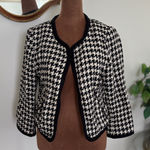 H&M  Divided Houndstooth Black and White Cropped‎ Jacket Size 10 Photo 0
