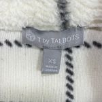 Talbots XS Fleece Zip Up Jacket Plaid Sherpa Fall Winter Warm Cozy Minimalist Black Photo 5