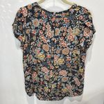 Loft  Floral Print Short Sleeve Blouse Womens‎ Size Small Photo 0