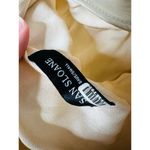 SAN SLOANE White Lime Green Satin Slip Style Cowl Neck Dress Size Small Photo 10