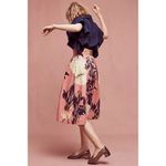 Black Halo Grand Floral Skirt Size 2 Pink Midi Pockets Fit Flare Anthropologie Photo 11