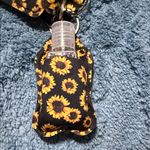 Handmade Yellow Sunflower Keychain Set with Yellow Pom Pom Photo 1