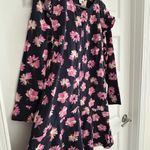 Free Assembly Long Sleeve Floral Dress Navy Blue Pink Size M Photo 4